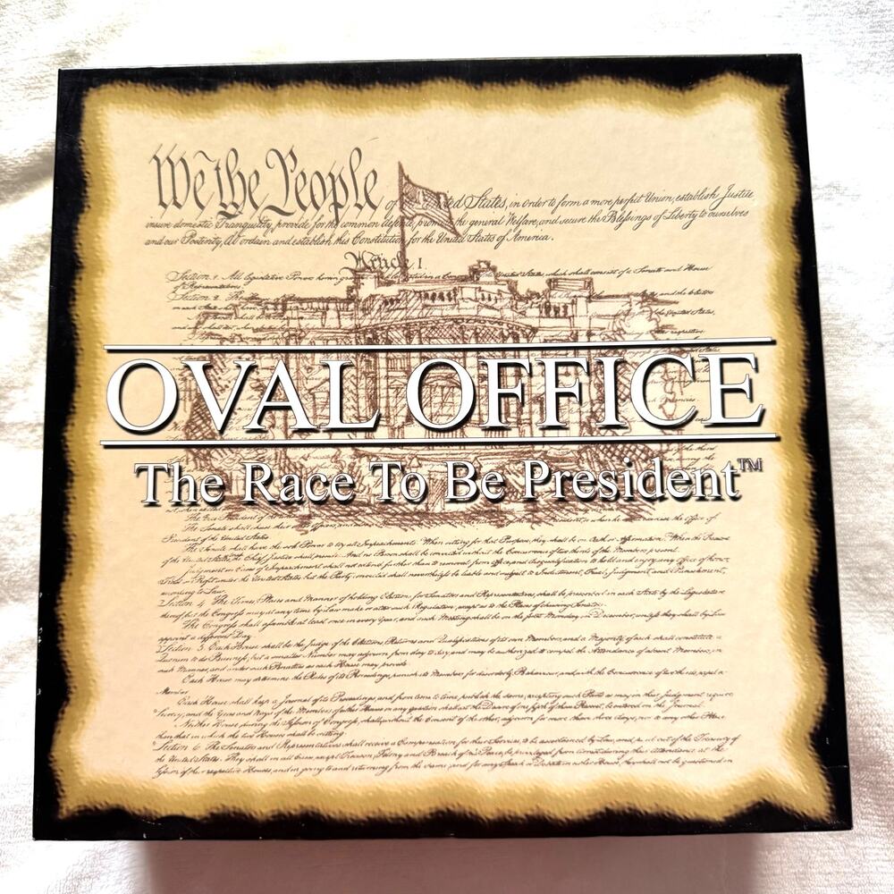 Vintage 1990s Oval Office Race To Be President Board Game New in Box